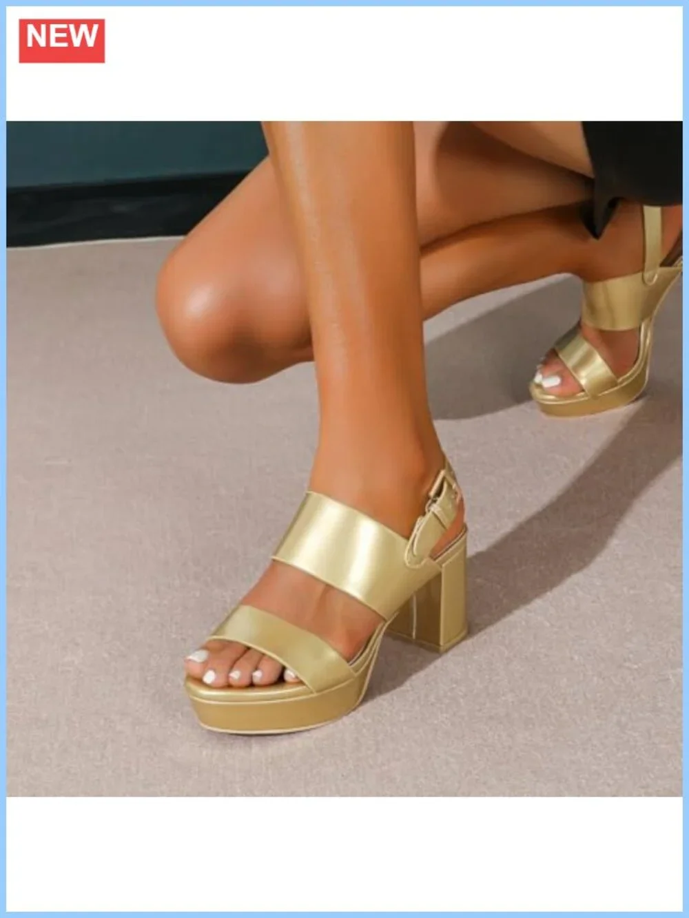 3 Inch Block Heel Platform Sandals Chunky Heeled Sandals Women